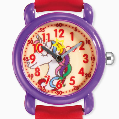 Kinder Uhr Einhorn für Mädchen inkl. Schlampermäppchen